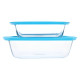 Pyrex Glass Food Storage Container Set 2 Pcs